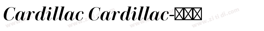 Cardillac Cardillac字体转换